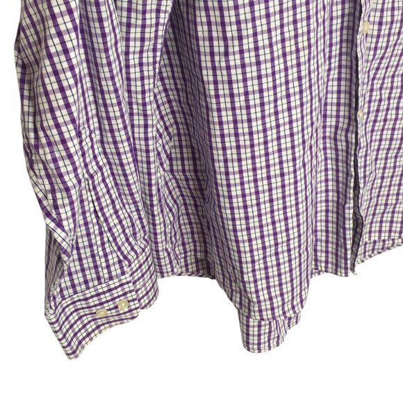 Chaps Shirt Mens 17.5 36/37 Classic Fit Plaid Wrinkle Free Button Up Dress Shirt - Picture 11 of 14